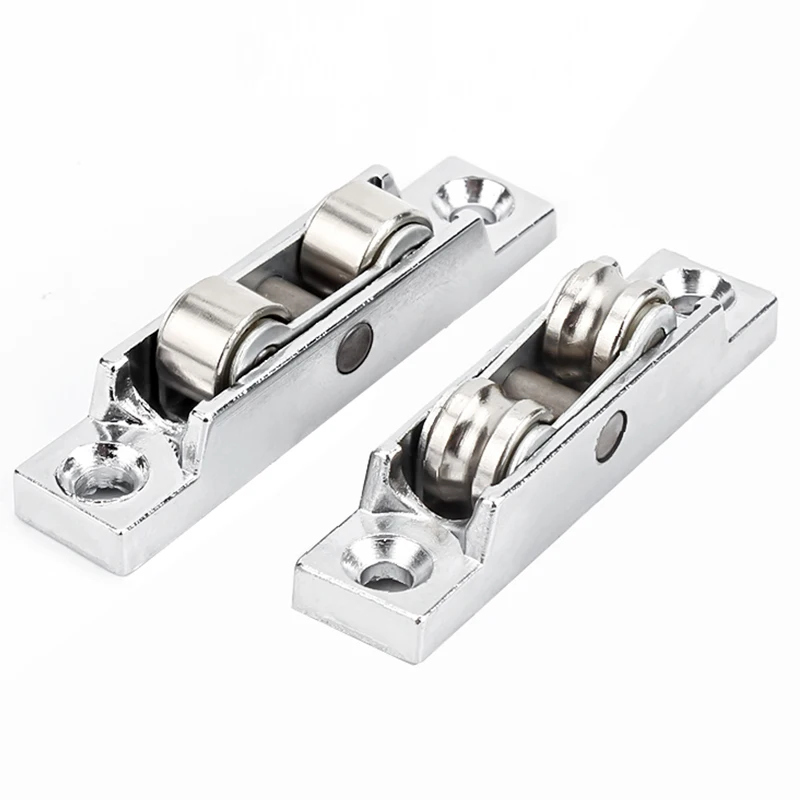 Window Lock Bar - 4 個 77/88 タイププッシュプルウィンドウプーリー亜鉛合金ダブルホイールバランス調整角度ホイールスライドドアウィンドウキャビネット用