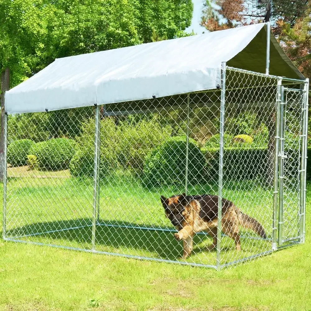 頑丈な10x6x7.7フィートの屋外犬小屋、屋根、安全な扉、 - Security Chain Door のレビューと価格