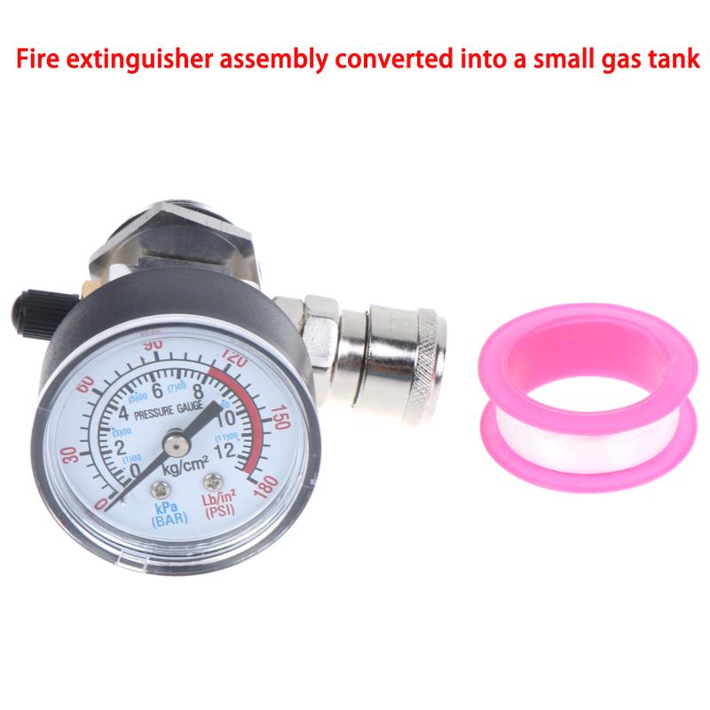 DIYガス貯蔵プロジェクト用の圧力計とシール付き消火器を小型 - Fire Extinguisher Small のレビューと価格