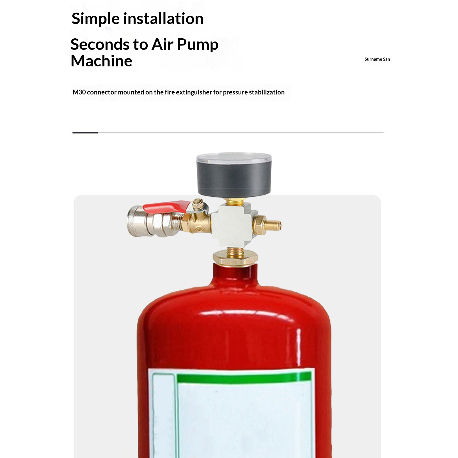 小型エアタンク圧力アダプター（ゲージ付き）消火器変換用エアシ - Fire Extinguisher Small のレビューと価格