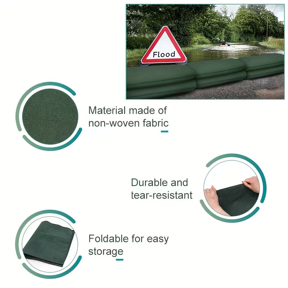 水で膨らむ土嚢、洪水防御用再利用可能な砂を使わないバッグ、ガ - Flood Barrier Bag のレビューと価格