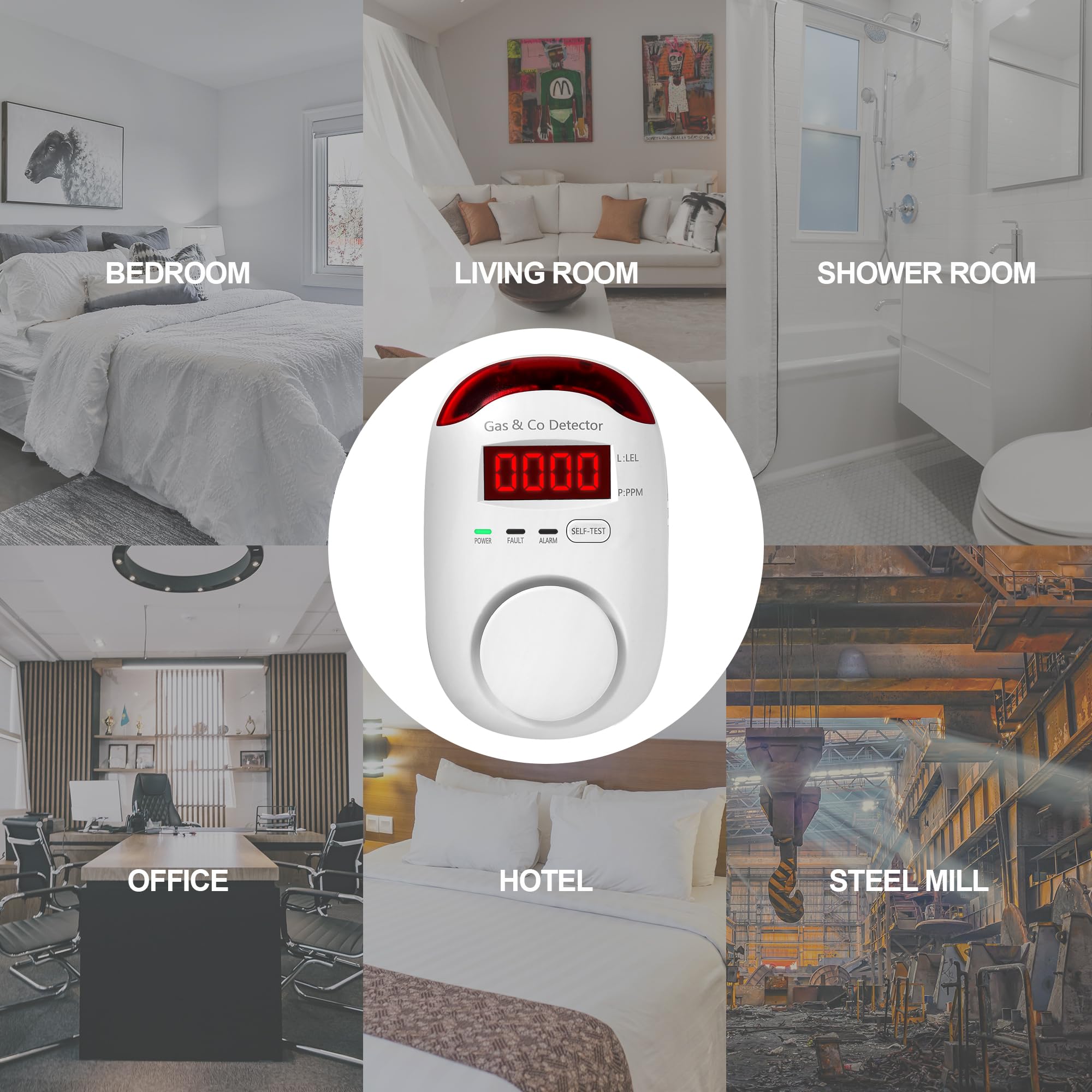 ガス・一酸化炭素複合検知器（プラグイン式）、2-in-1天然 - Co Detector Plug のレビューと価格