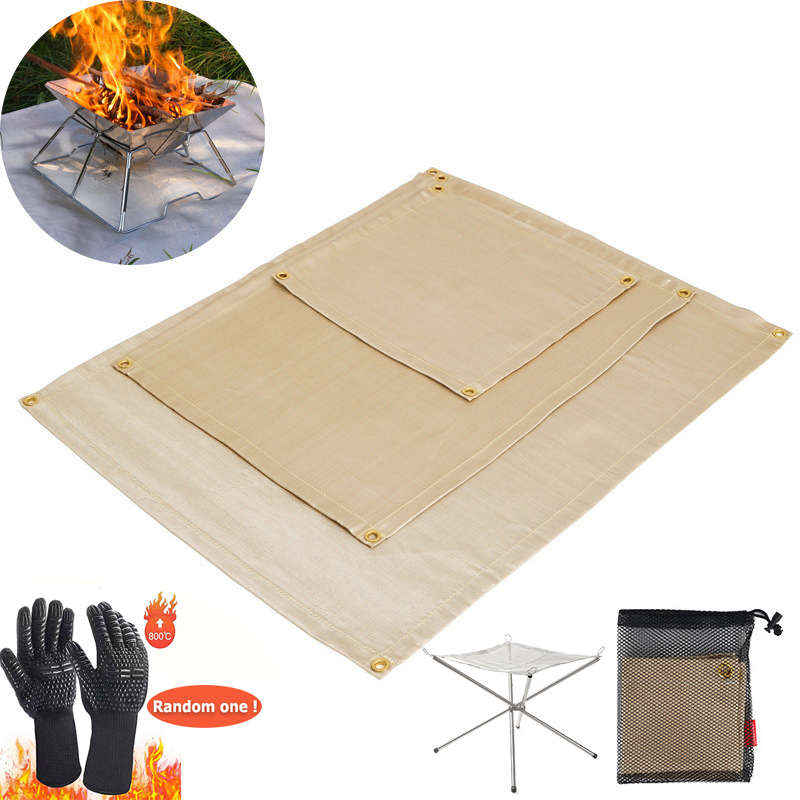 屋外キャンプ耐火布ピクニックバーベキュー断熱マット難燃性高温 - Fire Blanket Kitchen のレビューと価格