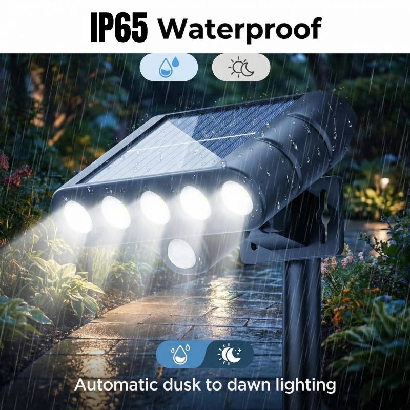 4個入りソーラー式屋外壁掛けライト、3モードセキュリティラン - Power Outage Light のレビューと価格