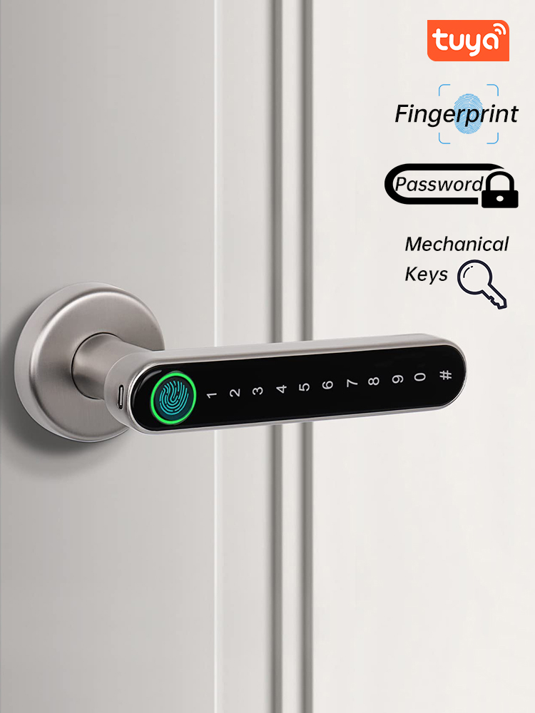 Kak-生体認証指紋ドアロック,黒い生体認証ロック,パスワー - Security Chain Door のレビューと価格