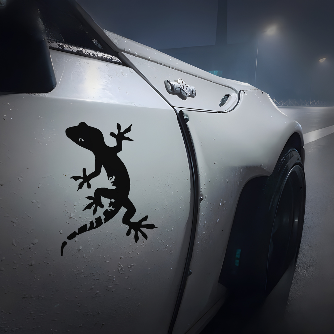Gecko-車の窓用の装飾的な防水ビニールステッカー,オート - Window Lock Bar のレビューと価格