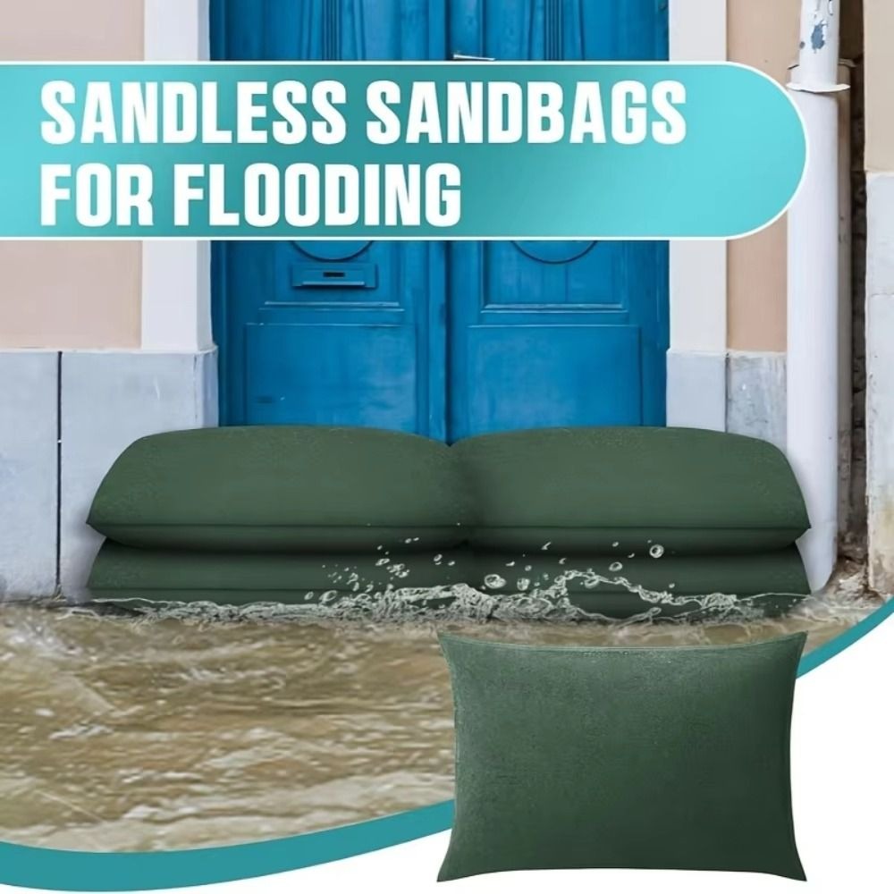 1 個再利用可能な吸水性土嚢キャンバスグリーン洪水バリアバッ - Flood Barrier Bag のレビューと価格
