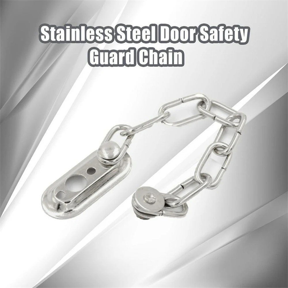 1個 ステンレス製セキュリティドアチェーンロック シルバー  - Security Chain Door のレビューと価格