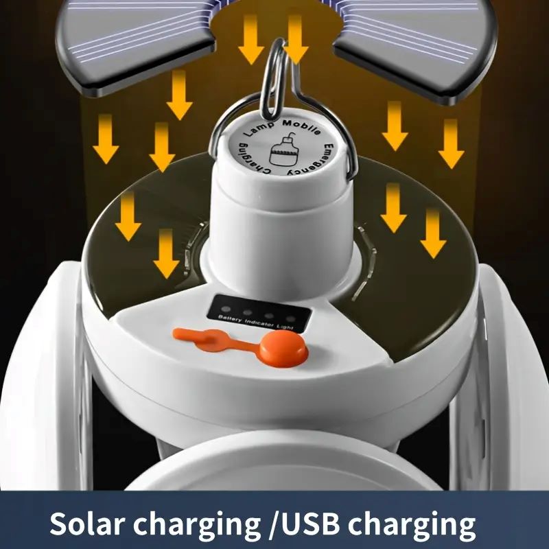 フック付きソーラー充電ライト 複数の照明モード 折りたたみ式 - Power Outage Light のレビューと価格